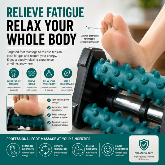 3-in-1 Heated Foot Massage Roller | Deep Tissue Acupressure & Plantar Fascia Relief