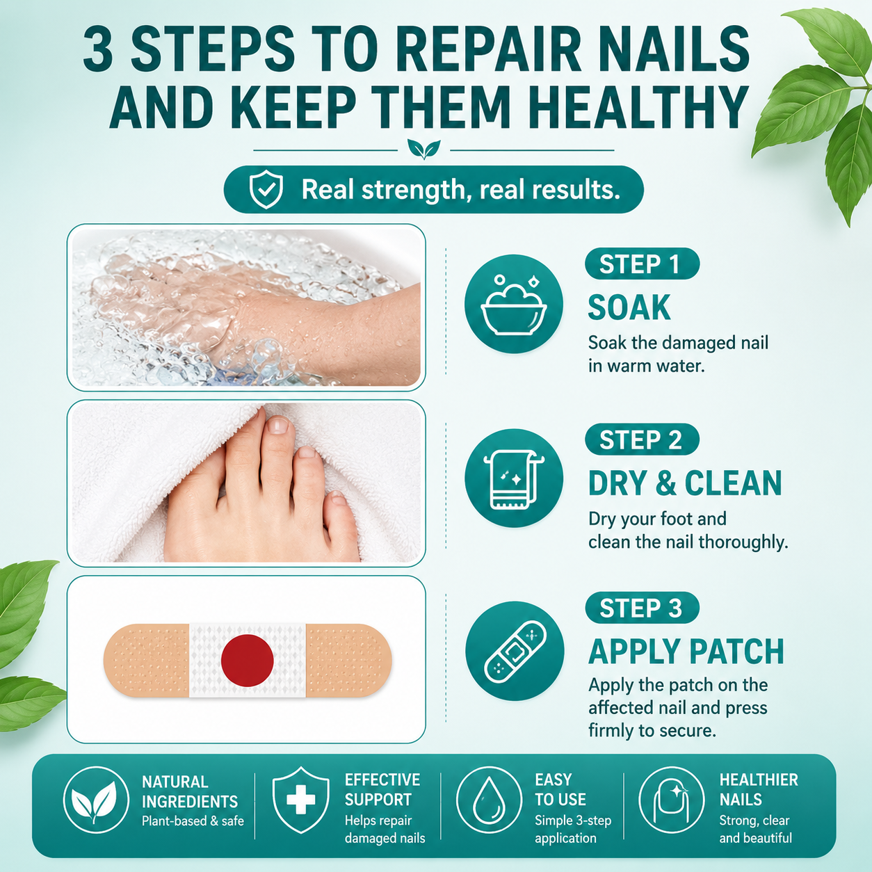 Plant-Based Nail Renewal Patch | Healthy-Looking Nails | Onychomycosis Treatment