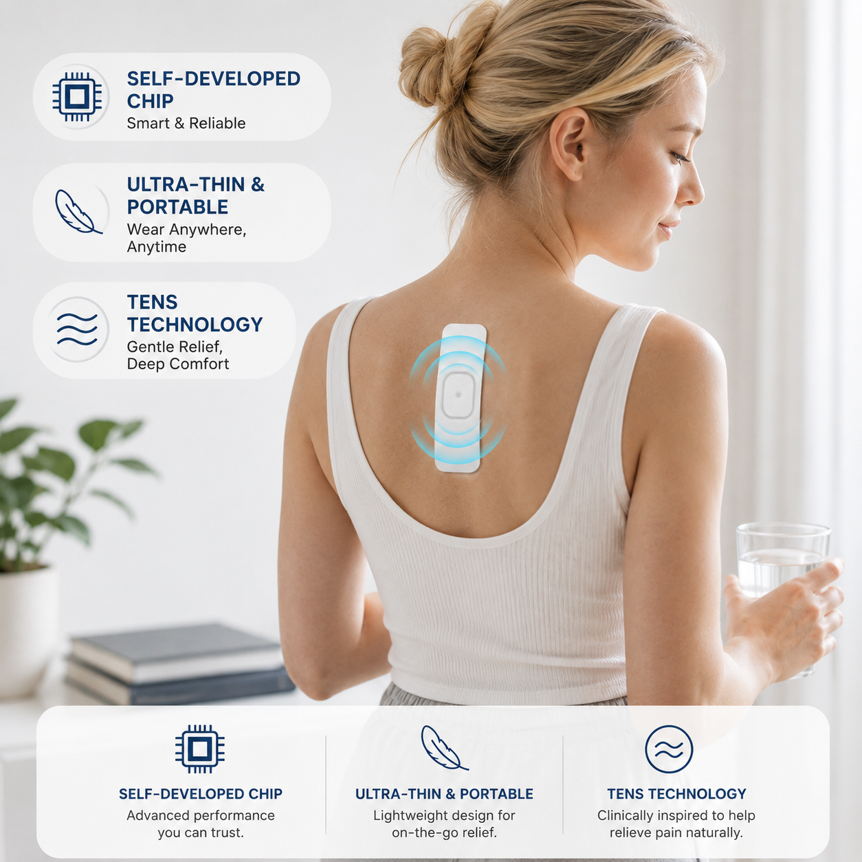 Smart Pain Relief Patch | Portable Neck & Shoulder Muscle Relief