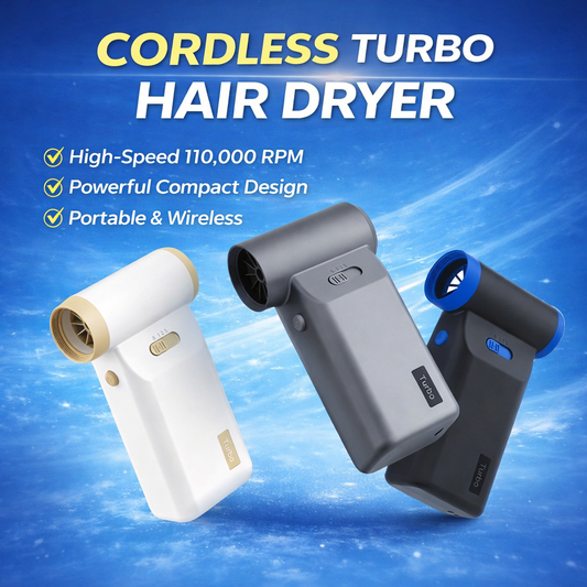 High-Speed Wireless Mini Hair Dryer | 110,000 RPM Portable Travel Hair Dryer l Portable Travel Fan