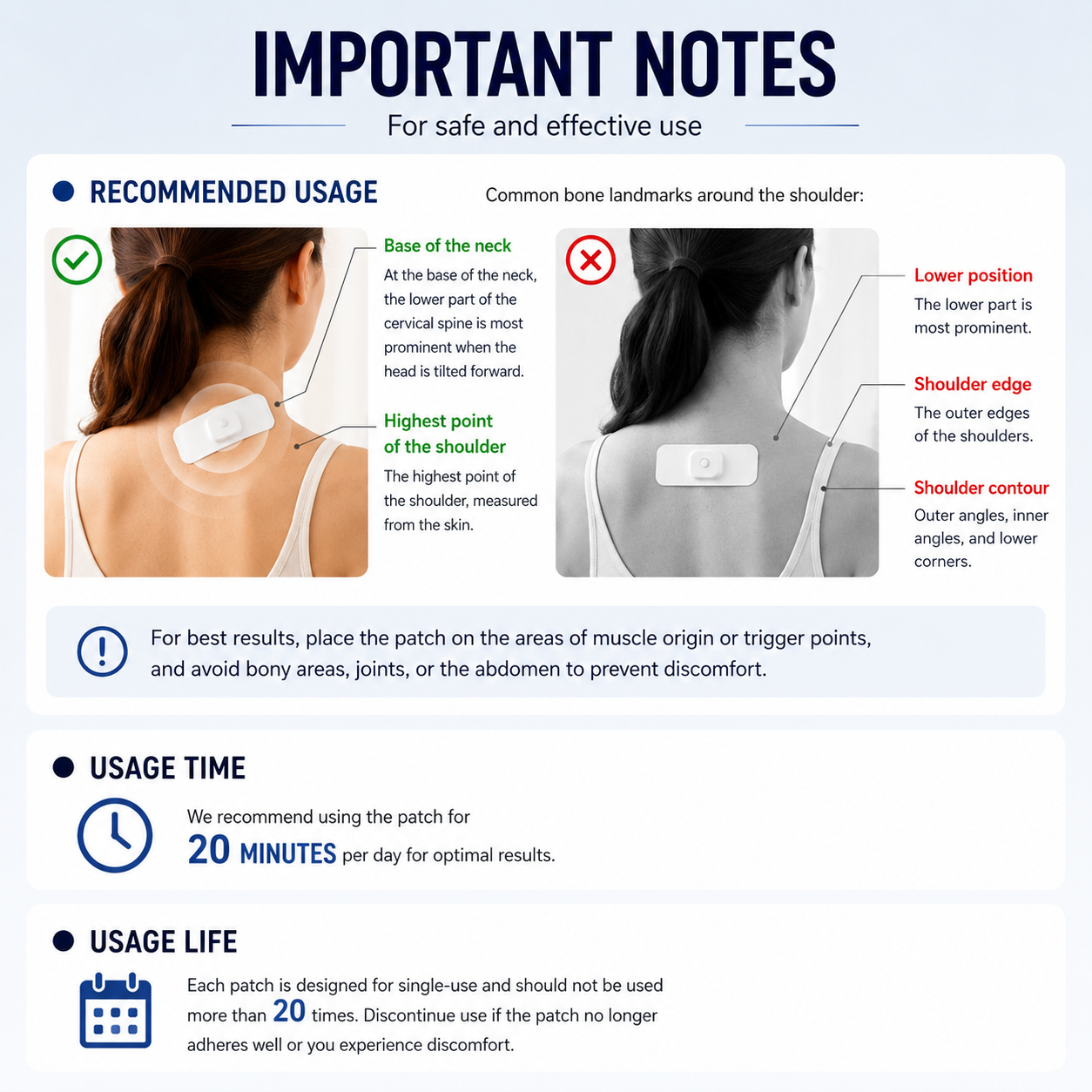 Smart Pain Relief Patch | Portable Neck & Shoulder Muscle Relief
