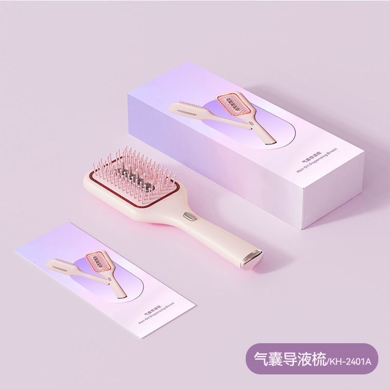 2-in-1 Red Light Scalp Massage Brush | Vibrating Hair Growth & Serum Applicator