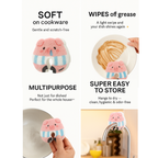 Cute Animal Cellulose Sponge –100% Natural Wood Pulp Dishwashing Sponge