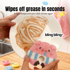 Cute Animal Cellulose Sponge –100% Natural Wood Pulp Dishwashing Sponge