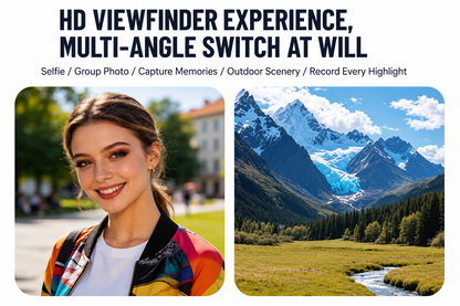 Handheld Action Camera with Cooling Fan | 180° Rotatable Lens & AI Face Tracking