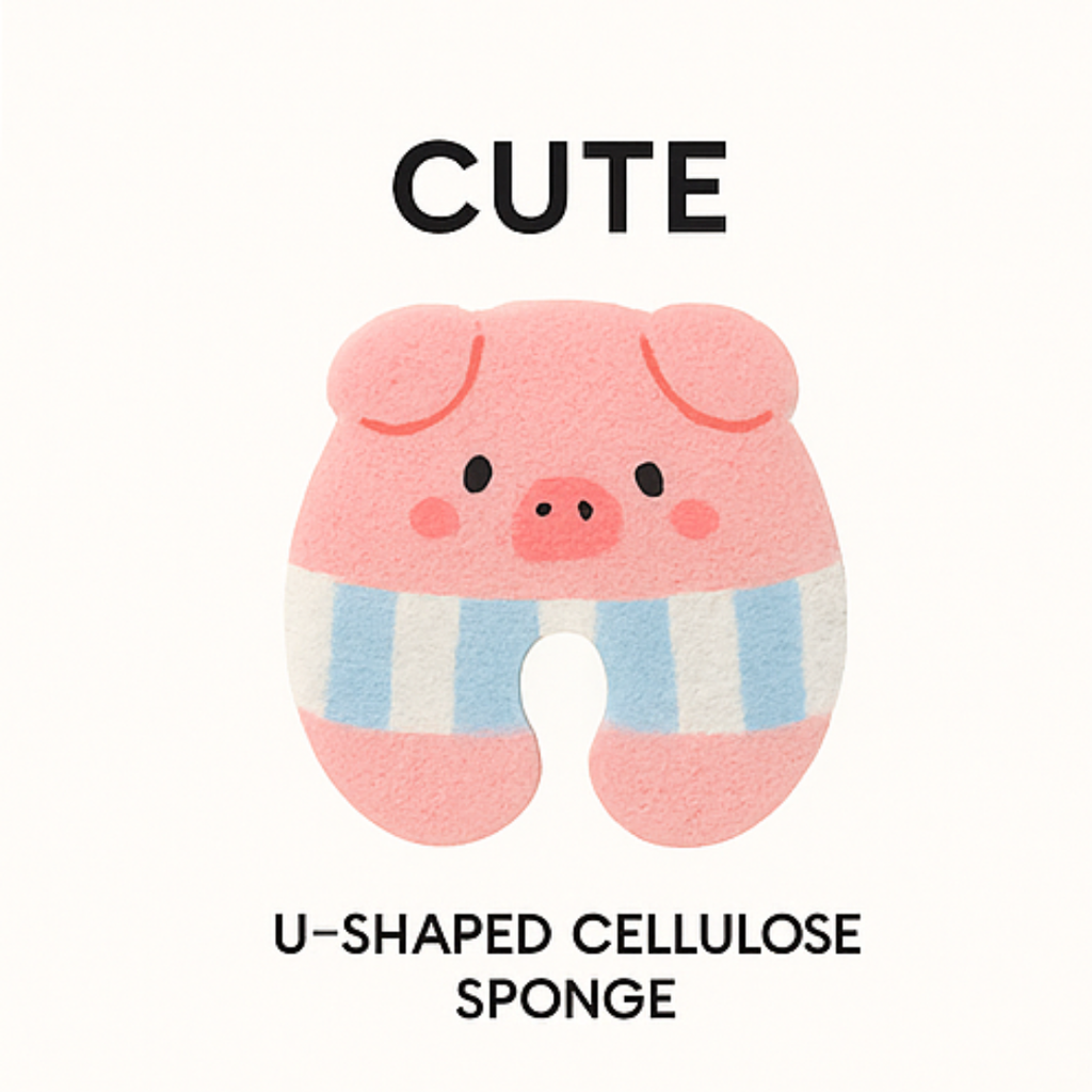 Cute Animal Cellulose Sponge –100% Natural Wood Pulp Dishwashing Sponge