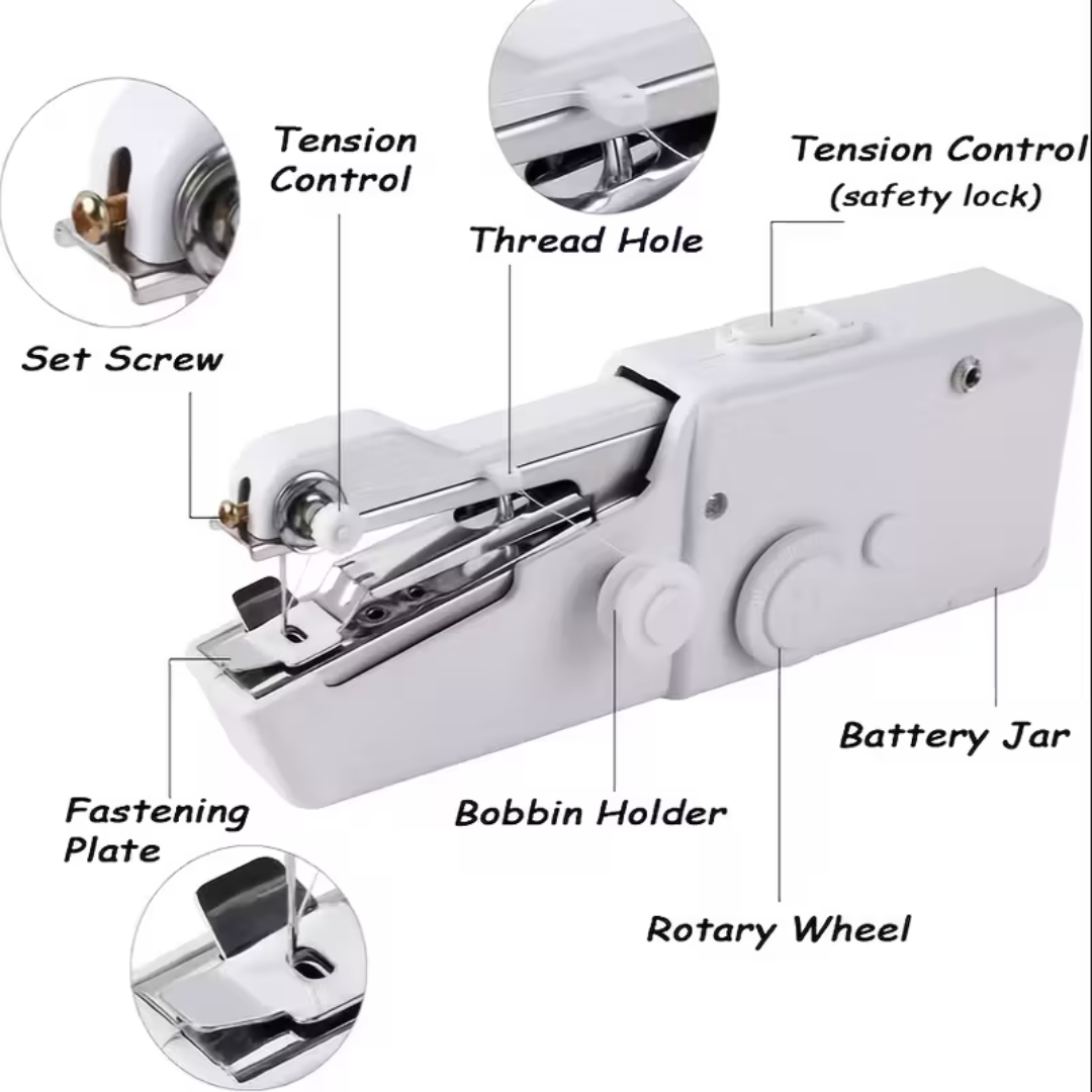 Portable Handheld Sewing Machine – As Seen on TV | Quick On-the-Go Clothing Repairs