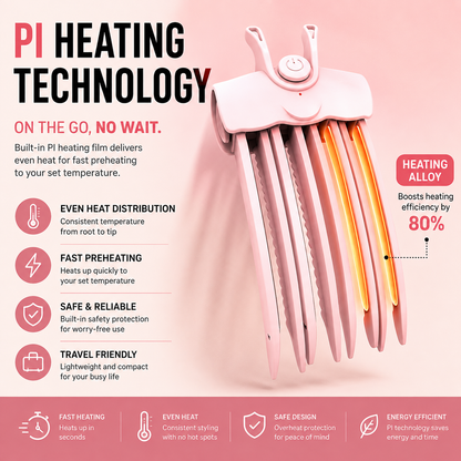 MEMORA Heated Hair Root Volumizer | USB Rechargeable Hair Root Lift Clip for Instant Volume