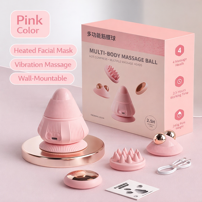 【LAST CALL - BUY 1 GET 1 FREE】 Electric Muscle Massage Ball – Precision Deep Tissue Massage with 4 Interchangeable Heads