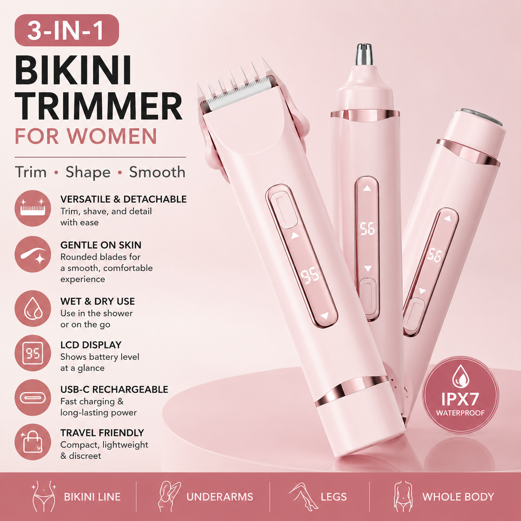 LUMÉ 3-in-1 Bikini & Body Trimmer for Women
