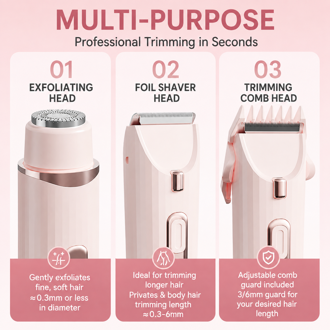 LUMÉ 3-in-1 Bikini & Body Trimmer for Women
