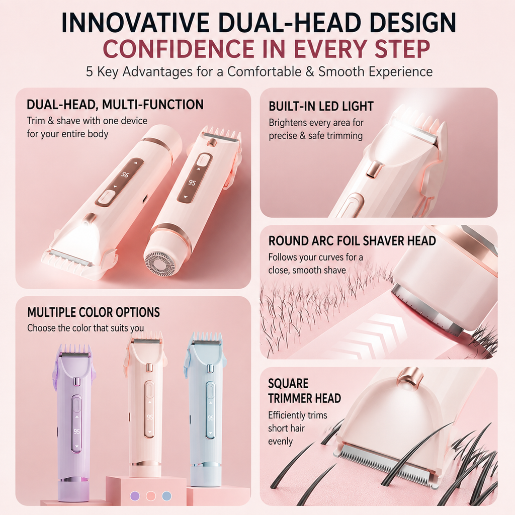 LUMÉ 3-in-1 Bikini & Body Trimmer for Women