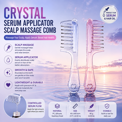 Crystal Scalp Serum Applicator Comb