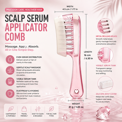 Crystal Scalp Serum Applicator Comb