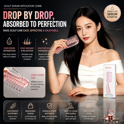 Crystal Scalp Serum Applicator Comb