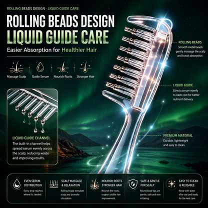 Crystal Scalp Serum Applicator Comb