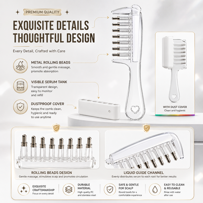 Crystal Scalp Serum Applicator Comb