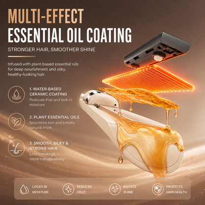 Cool Mist Hair Straightener & Curler  | Steam Ionic Flat Iron with Floating Ceramic Plates