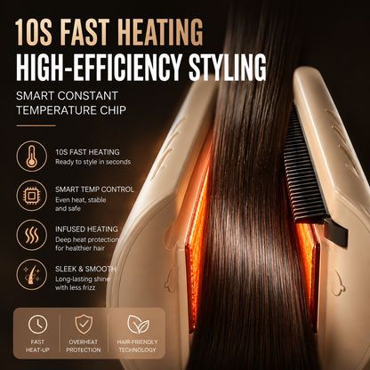Cool Mist Hair Straightener & Curler  | Steam Ionic Flat Iron with Floating Ceramic Plates