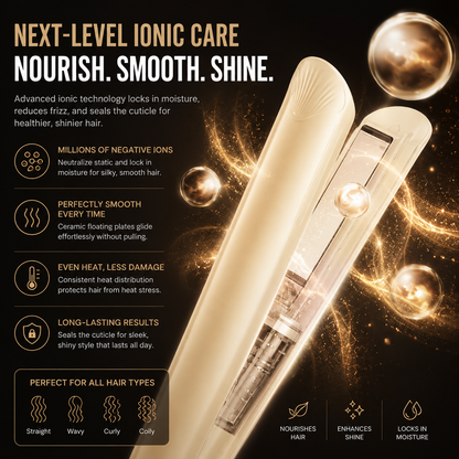 Cool Mist Hair Straightener & Curler  | Steam Ionic Flat Iron with Floating Ceramic Plates