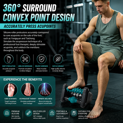 3-in-1 Heated Foot Massage Roller | Deep Tissue Acupressure & Plantar Fascia Relief