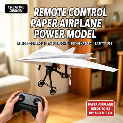 DIY Remote Control Paper Airplane Power Kit – 2.4GHz Electric RC Flying Toy, STEM Educational DIY Aircraft Model for Kids Ages 3+, Indoor & Outdoor Fun