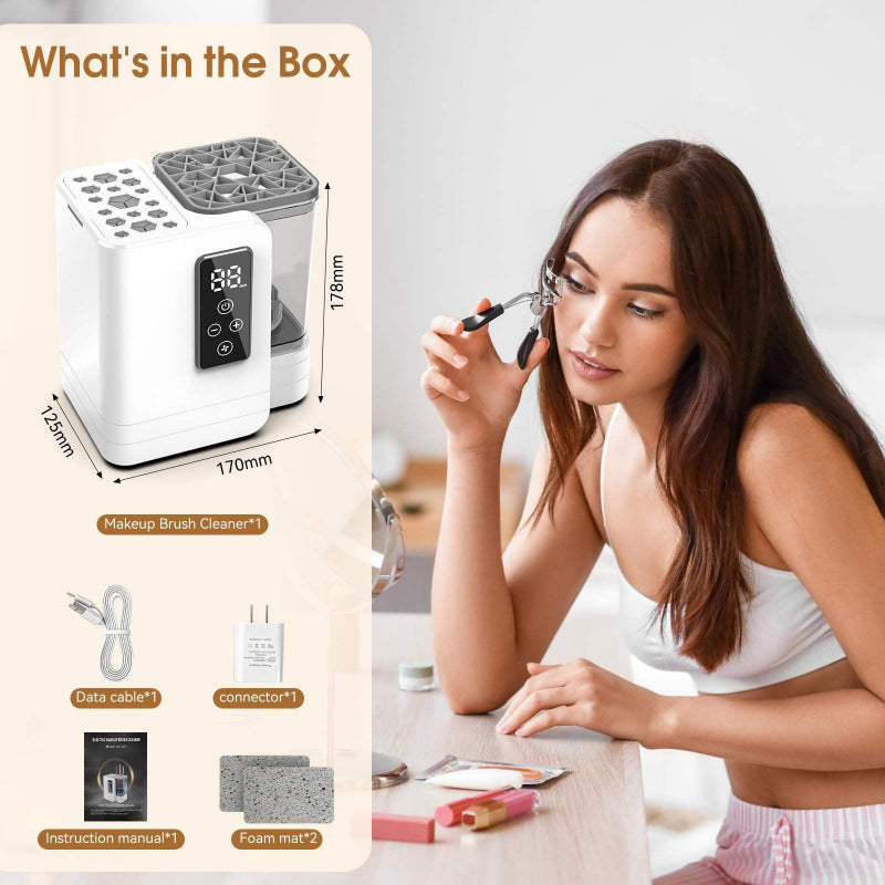 Automatic Makeup Brush Cleaner & Dryer – Electric Brush Washing Machine with Fast Drying