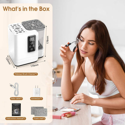 Automatic Makeup Brush Cleaner & Dryer – Electric Brush Washing Machine with Fast Drying