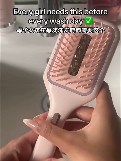 2-in-1 Red Light Scalp Massage Brush | Vibrating Hair Growth & Serum Applicator