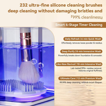 Automatic Makeup Brush Cleaner & Dryer – Electric Brush Washing Machine with Fast Drying