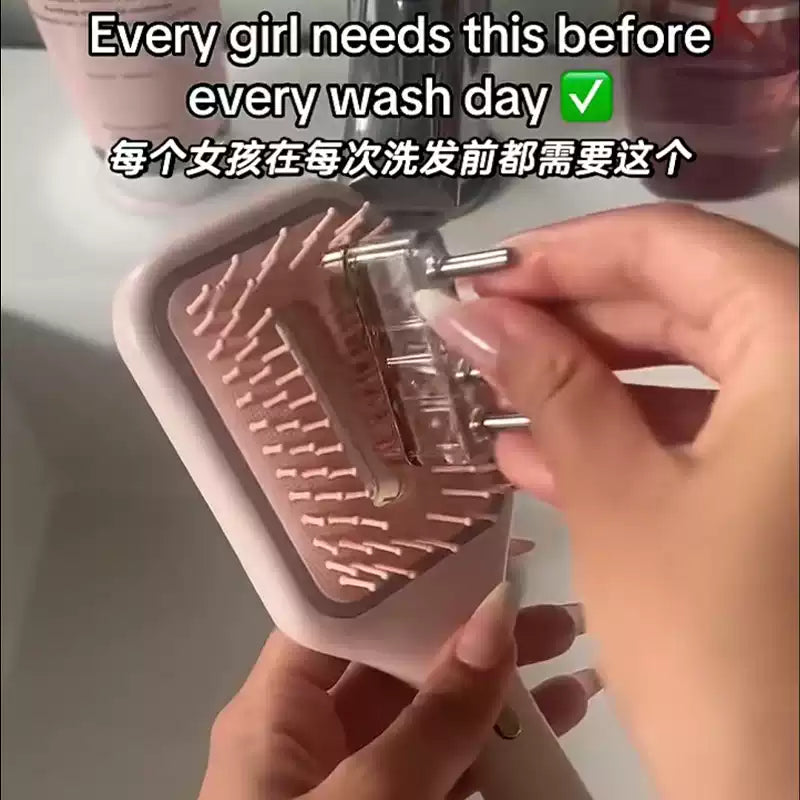 2-in-1 Red Light Scalp Massage Brush | Vibrating Hair Growth & Serum Applicator