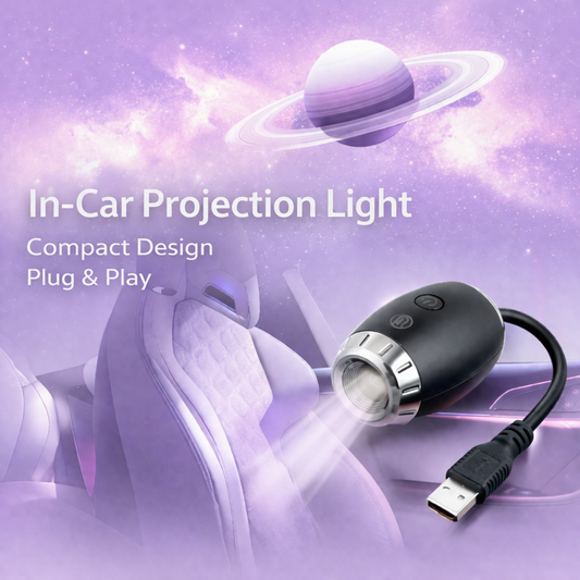 Galaxy Star/ Ocean Projector Light – USB Car Ambient Light, LED Night Lamp, Romantic Car & Room Decor