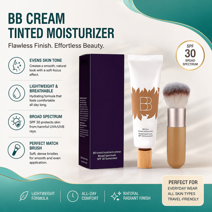BB Blur Tinted Moisturizer SPF 30 | Lightweight Hydrating BB Cream with Natural Medium Coverage & Soft Matte Finish