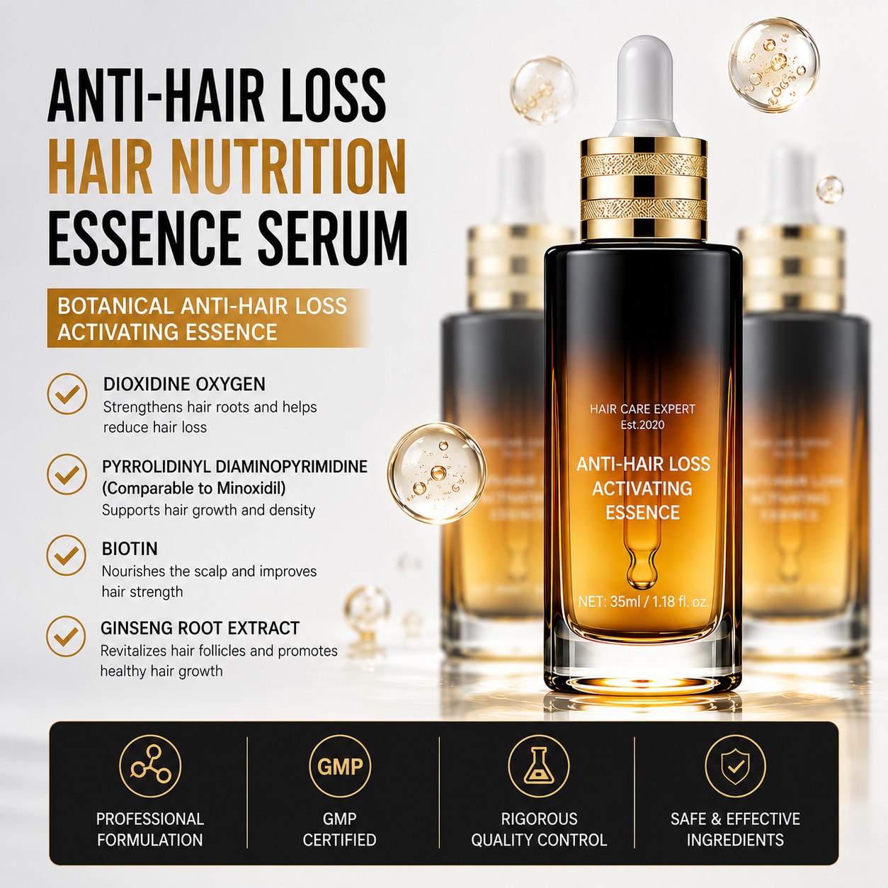 Hair Growth Scalp Serum | Botanical Hair Activating Essence | MEMORA