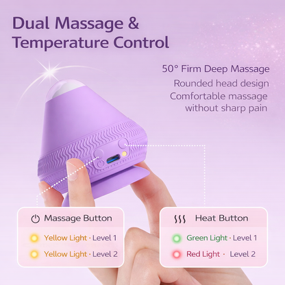 Electric Suction Fascia Massage Ball with Vibration & Heat Muscle Relaxation for Shoulder, Neck & Waist