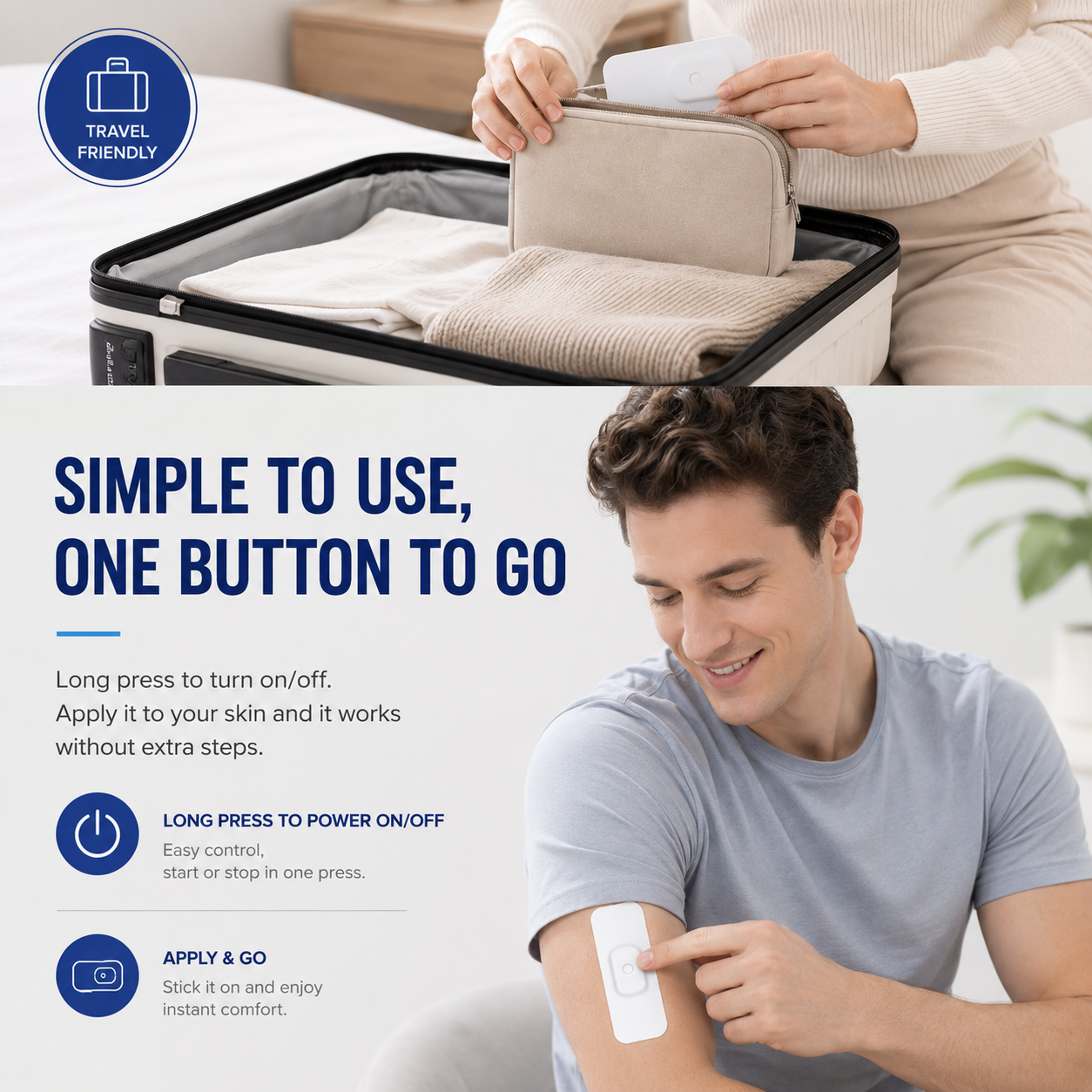Smart Pain Relief Patch | Portable Neck & Shoulder Muscle Relief